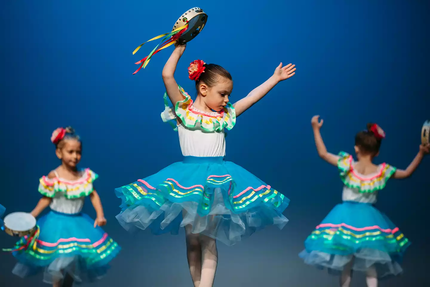 Our KindiBallerinas are always so excited to dance on the recital stage ... especially when it involves a beautiful costume and a tambourine!