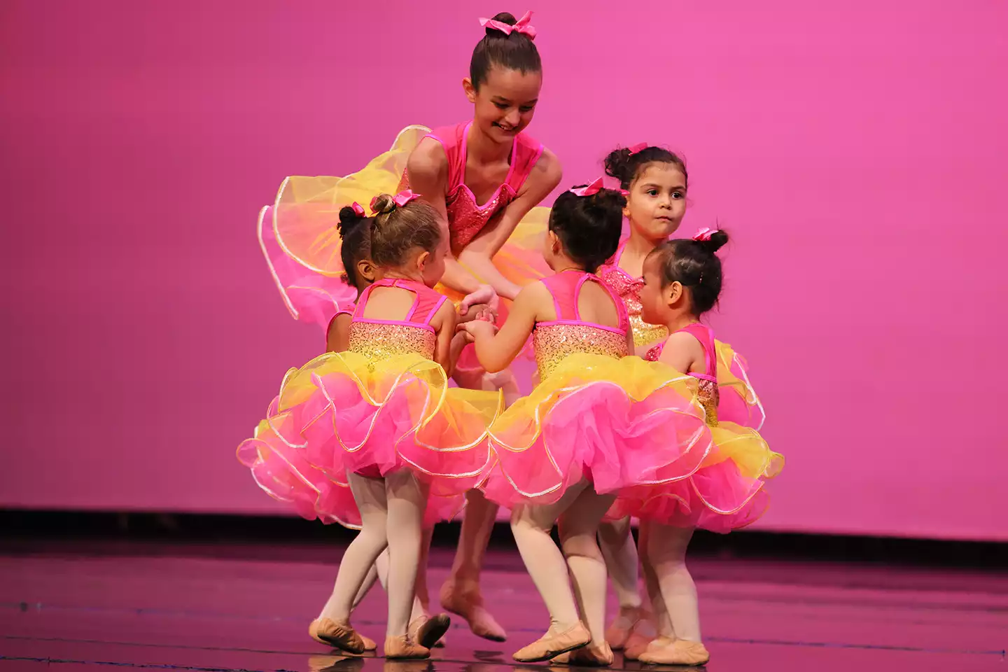 At DDF, our older dancers mentor and inspire our younger dancers.  This is never more evident than when our older dancers are 